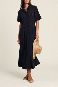 TROVATA Aster Dress in black handkerchief - women's dress