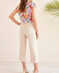 Tribal - Flowy High Rise Twill Capri Pant