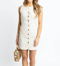 Karlie - Eyelet Button Shift Dress