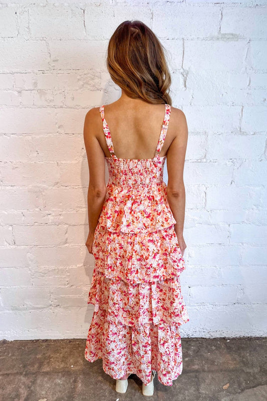 Astr - Midsummer Eyelet Tiered Maxi Dress