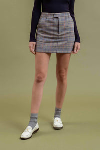 The Workshop Studio - HIGH WAIST PLAID MINI SKIRT