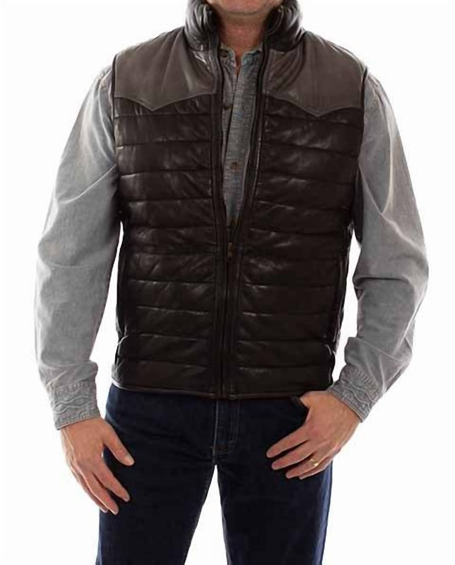 Scully - Men's Puffer Leather Vest