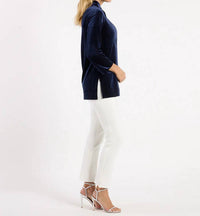 JUDE CONNALLY Chris Long Sleeve Tunic Top in navy - women's shirt - alternate view