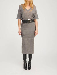 SPRWMN Tube Skirt in castle grey - women's skirt
