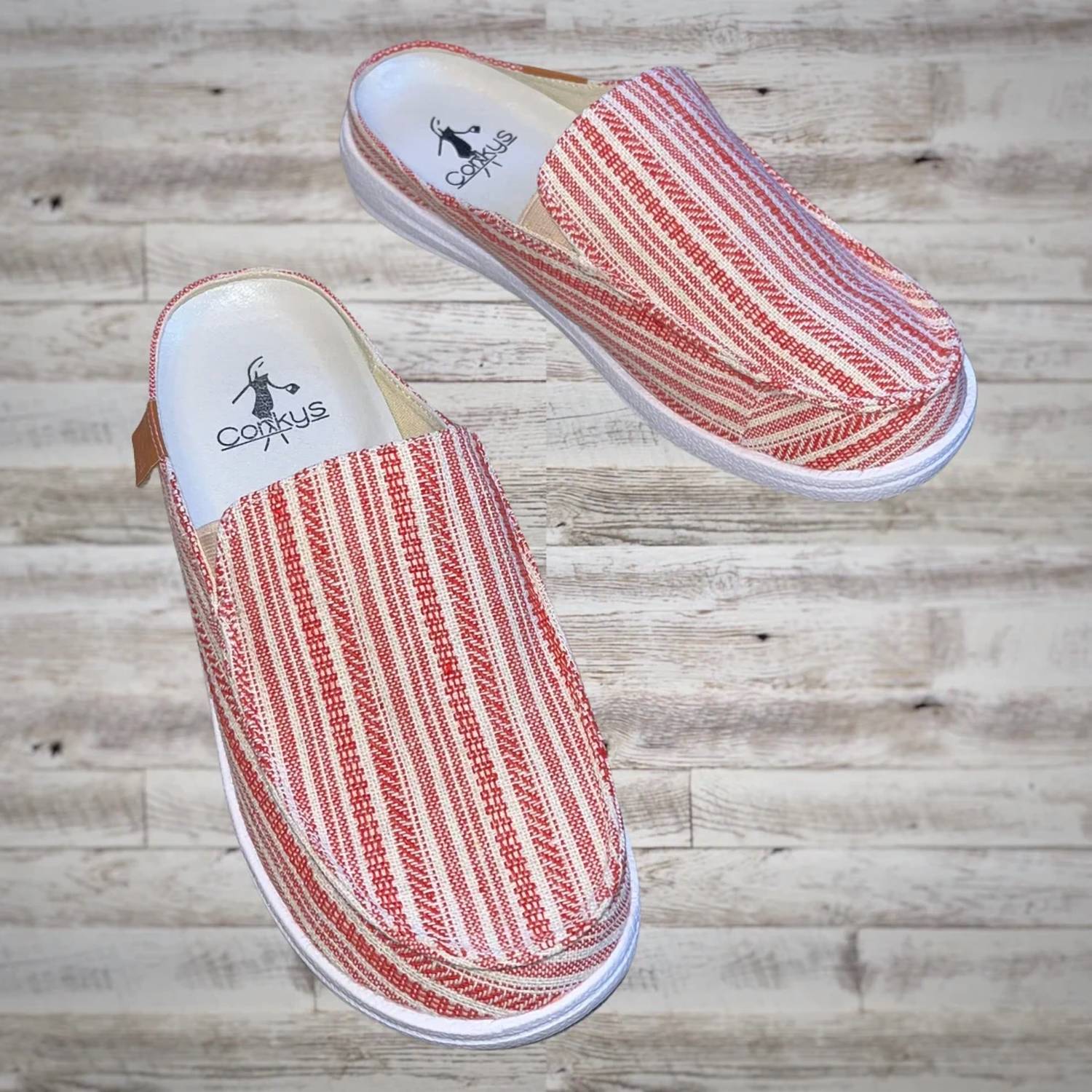Corkys Footwear - Women's Pontoon Canvas Slip On Mule Shoes