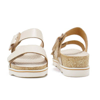 PIKOLINOS Women's Menorca Leather Wedge Sandals in marfil - women's sandal - view 5