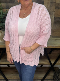 Pol - Crochet Open Front Cardigan