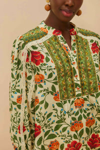 Farm Rio - Sand Garden Tapestry Blouse