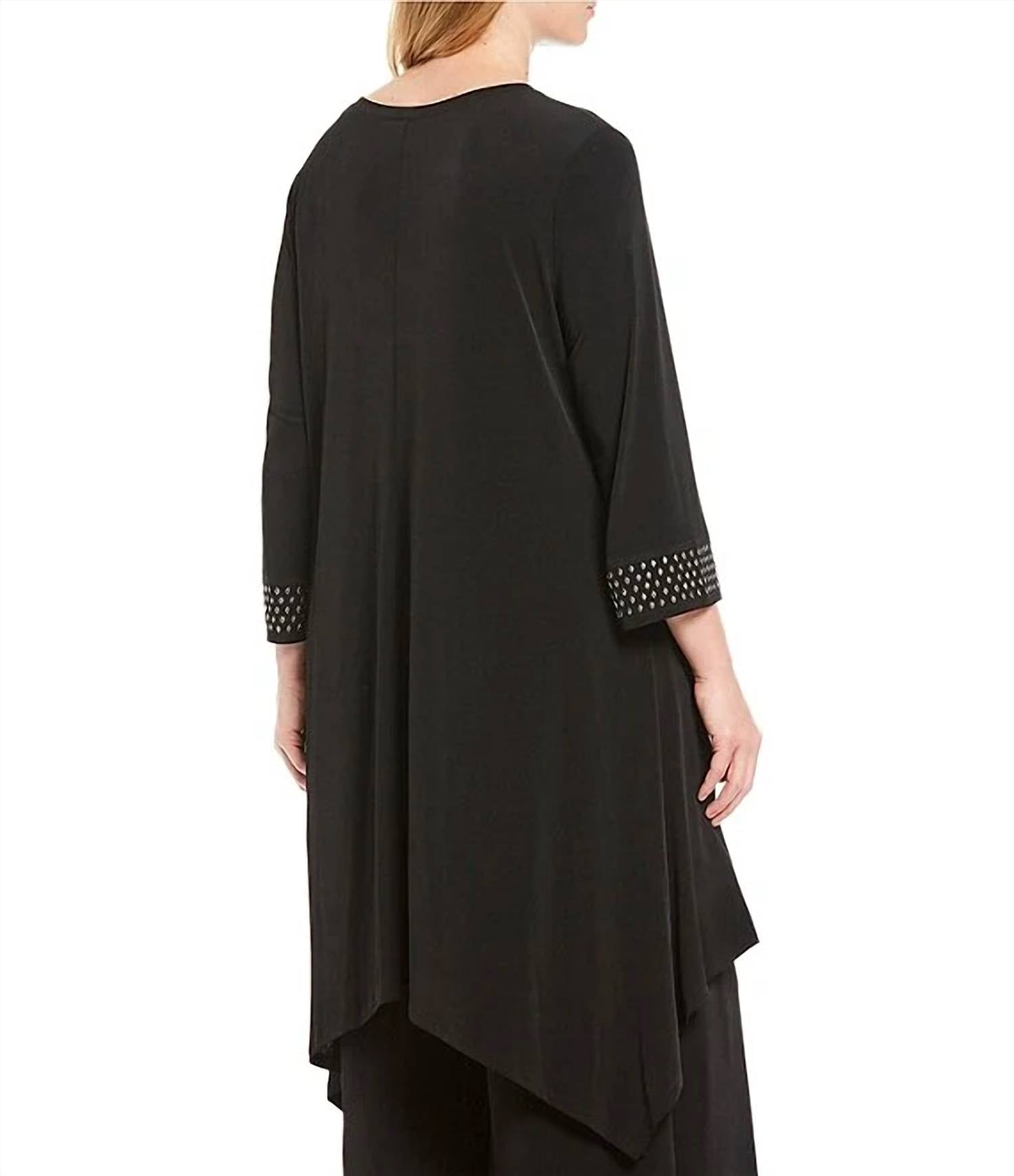 Ic Collection - Handkerchief Hem Embellished Tunic