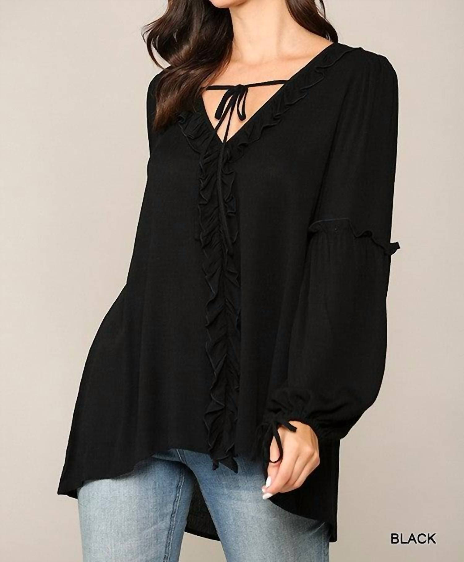 Gigio - Enna Textured Puff Sleeve Top