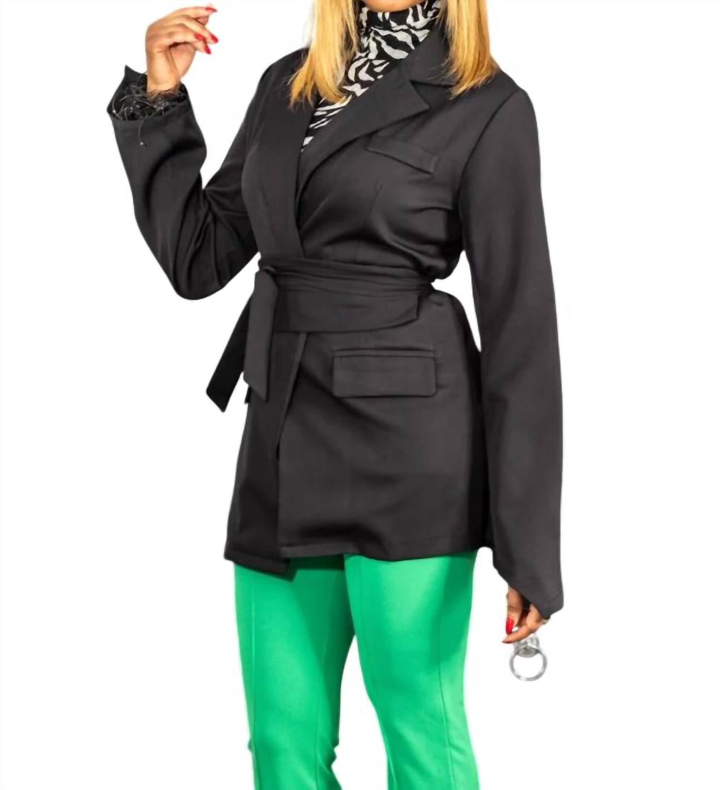 Vividlux - A-line Blazer Shirt Top