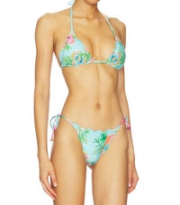 Pq Swim - Embroidered Lettuce Edge Bikini Top