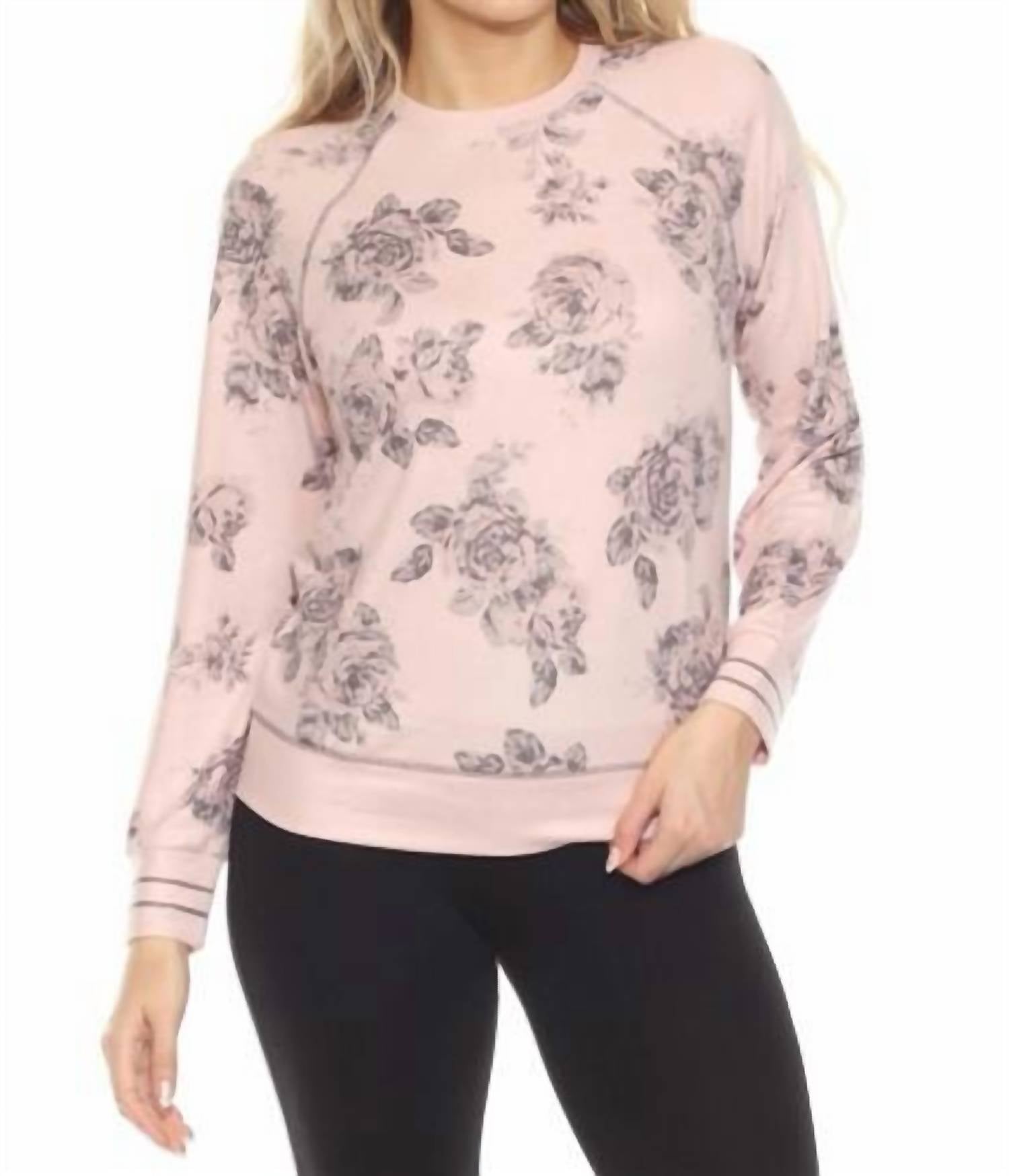 Pj Salvage - La Vie En Rose Long Sleeve Lounge Top