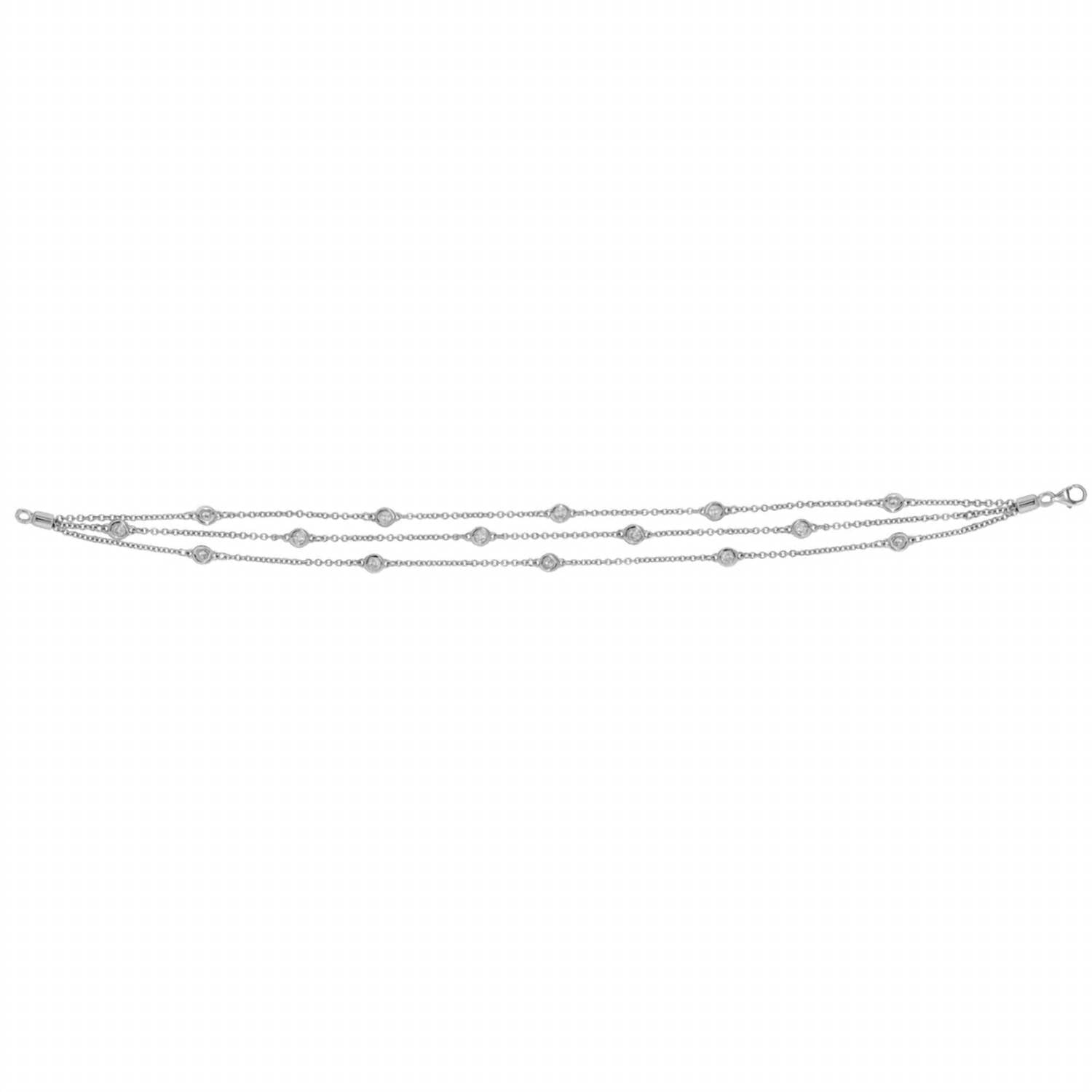 Diana M Jewels - 0.50cts Triple Chain Diamonds Bracelet
