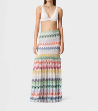Missoni - Ruffles And Lace Motif Long Skirt