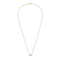 Diana M Jewels - Women's Bold 10 Carat Lab-Grown Diamond Radiant Bezel Necklace