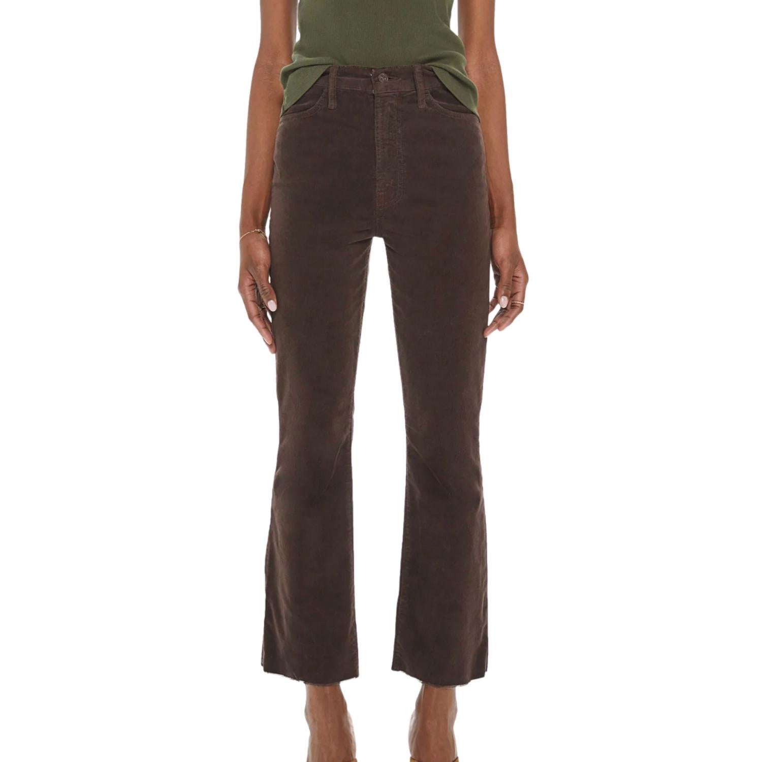 Mother Hustler Ankle Fray Jeans in ole mole - women's pants
