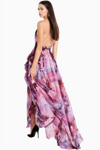 JOVANI Sleeveless Gown in print - women's dress - alternate view