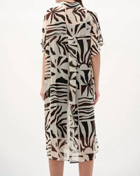 Joseph Ribkoff - Chiffon Tropical Print Straight Blouse