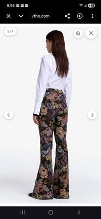 Smythe - Floral Jacquard Flare Pants
