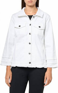 Multiples - Triple Fringe Jean Jacket