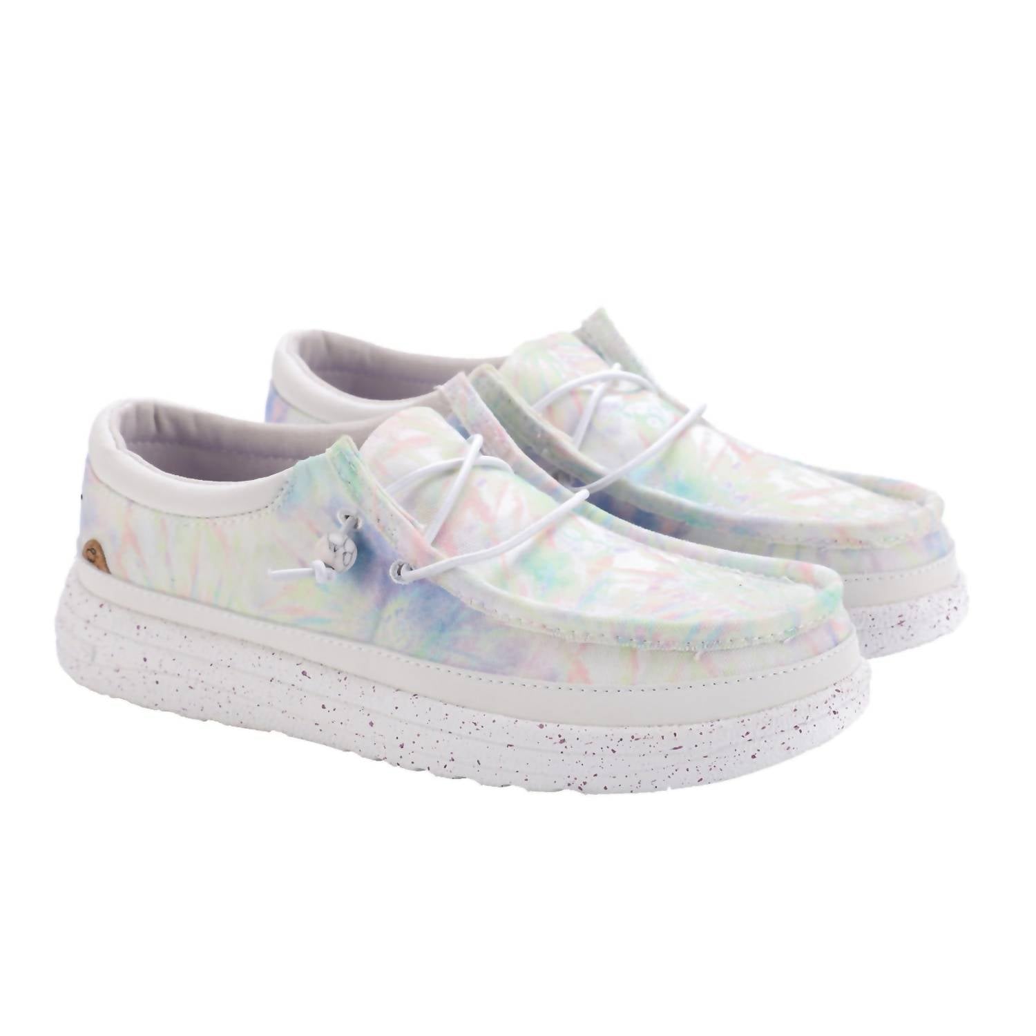 Lamo Women's Maia Canvas Deck Shoe in pastel tie dye - women's sneaker - view 7