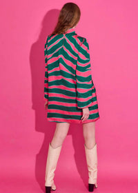 Alden Adair Emery Mini Dress in ziggy palm - women's dress - detail view