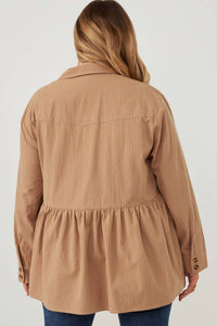Hayden La - Peplum Button Up Shirt