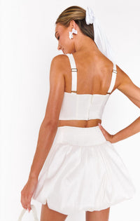Show Me Your Mumu Celeste Bubble Skort in white taffeta - women's shorts - alternate view
