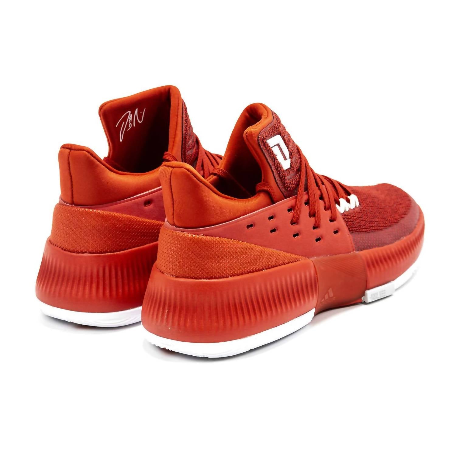 adidas Men's Dame 3 Basketball Shoes in red - men's shoe - alternate view