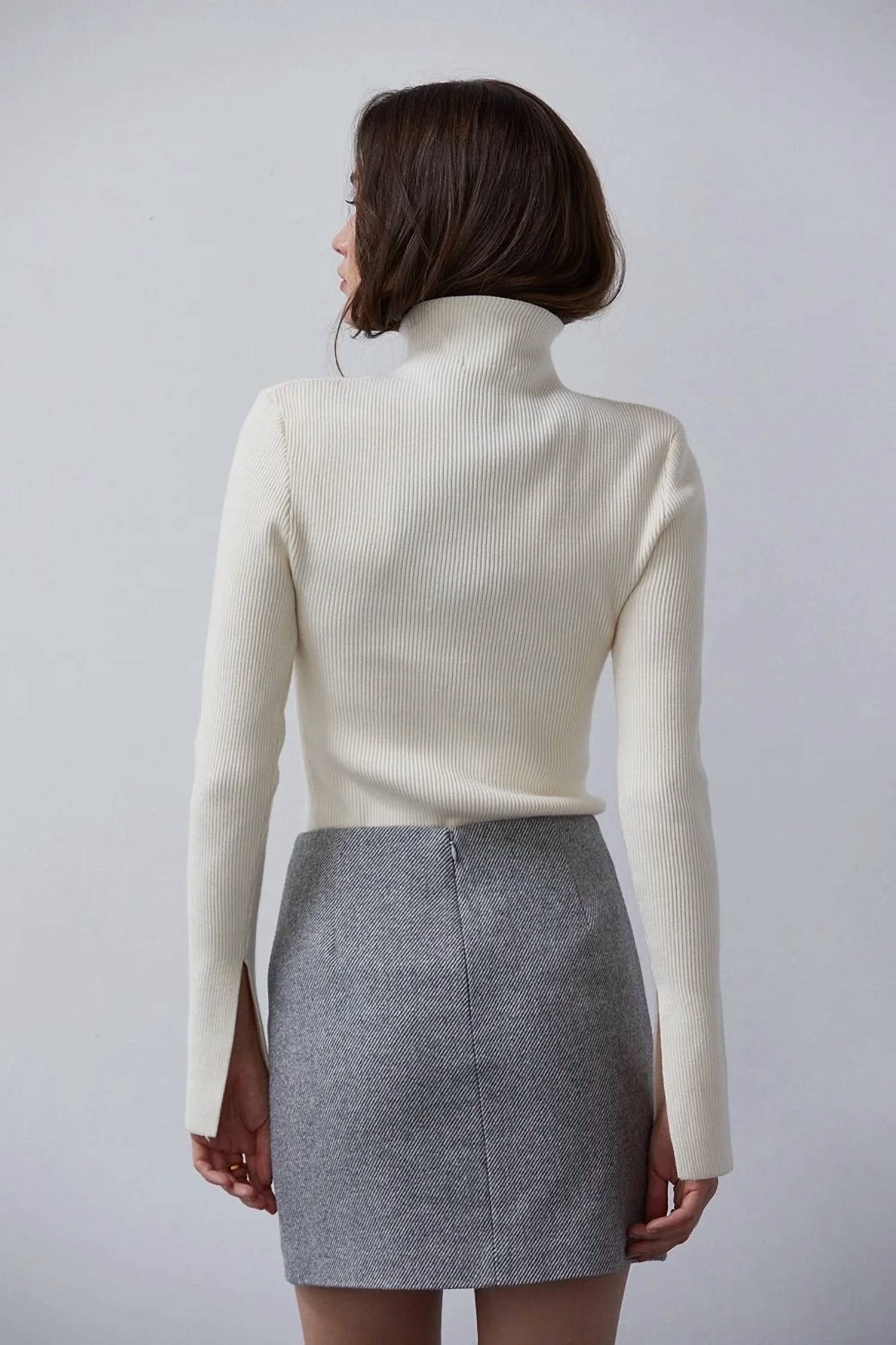 Crescent - Lyla Wool Tweed Skirt