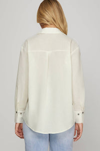 She + Sky - Essential Button Down Shirt