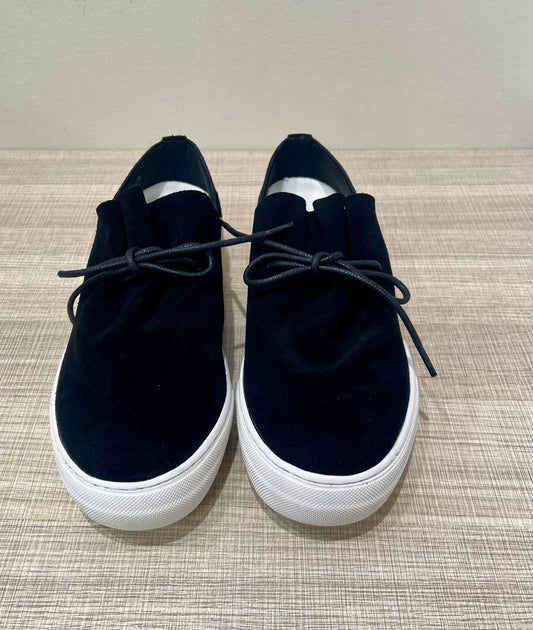 All Black - Women's Gathered Sneak Shoes