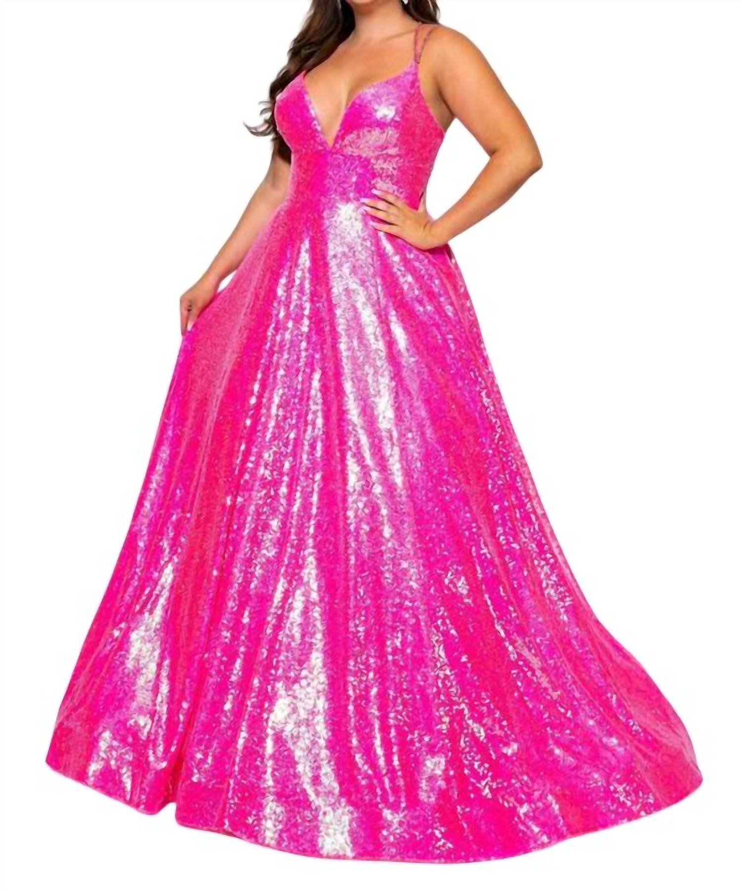 Rachel Allan - V Neck Maxi Dress