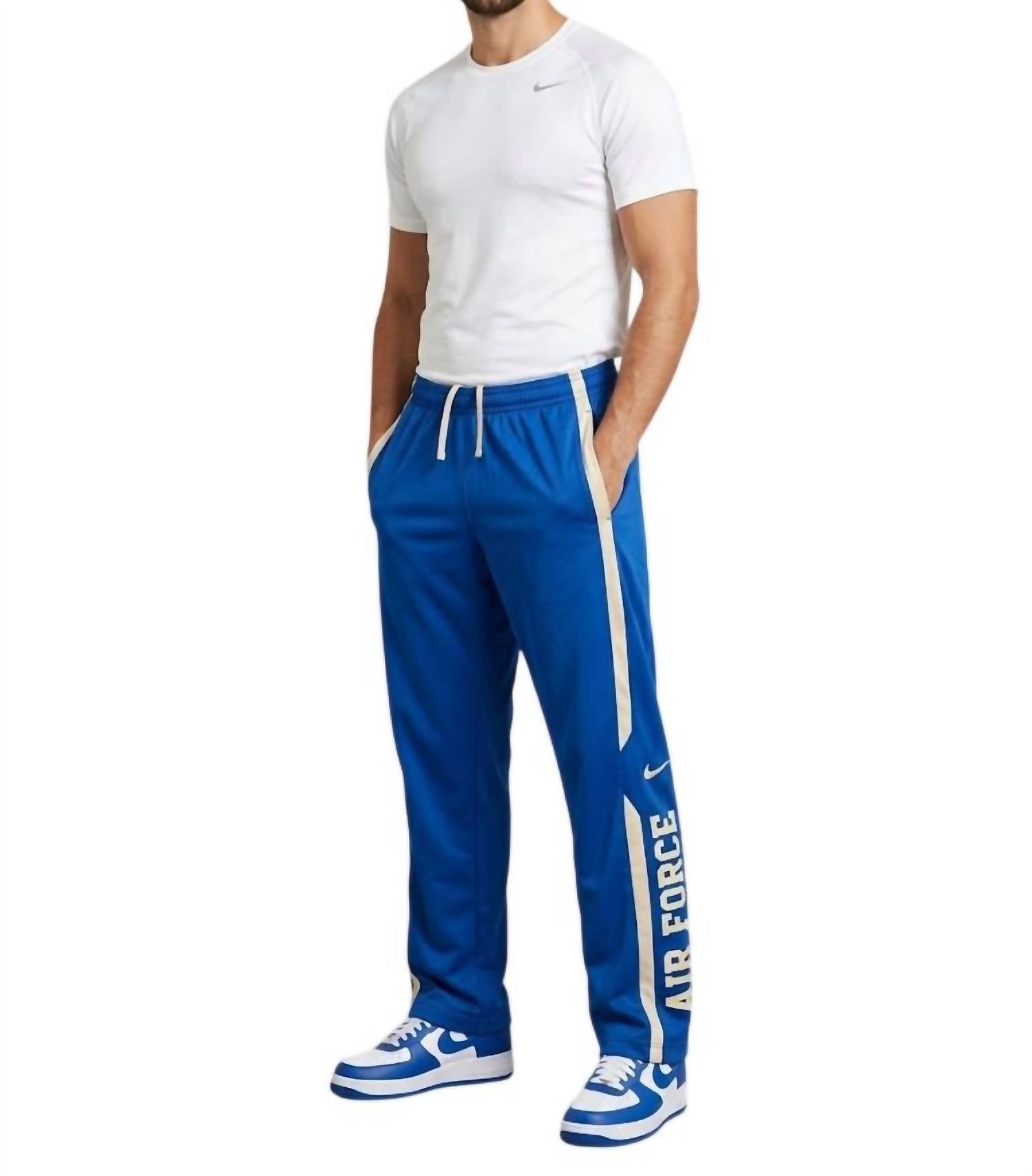 NIKE Men's Air Force Track Pants in blue - men's pants