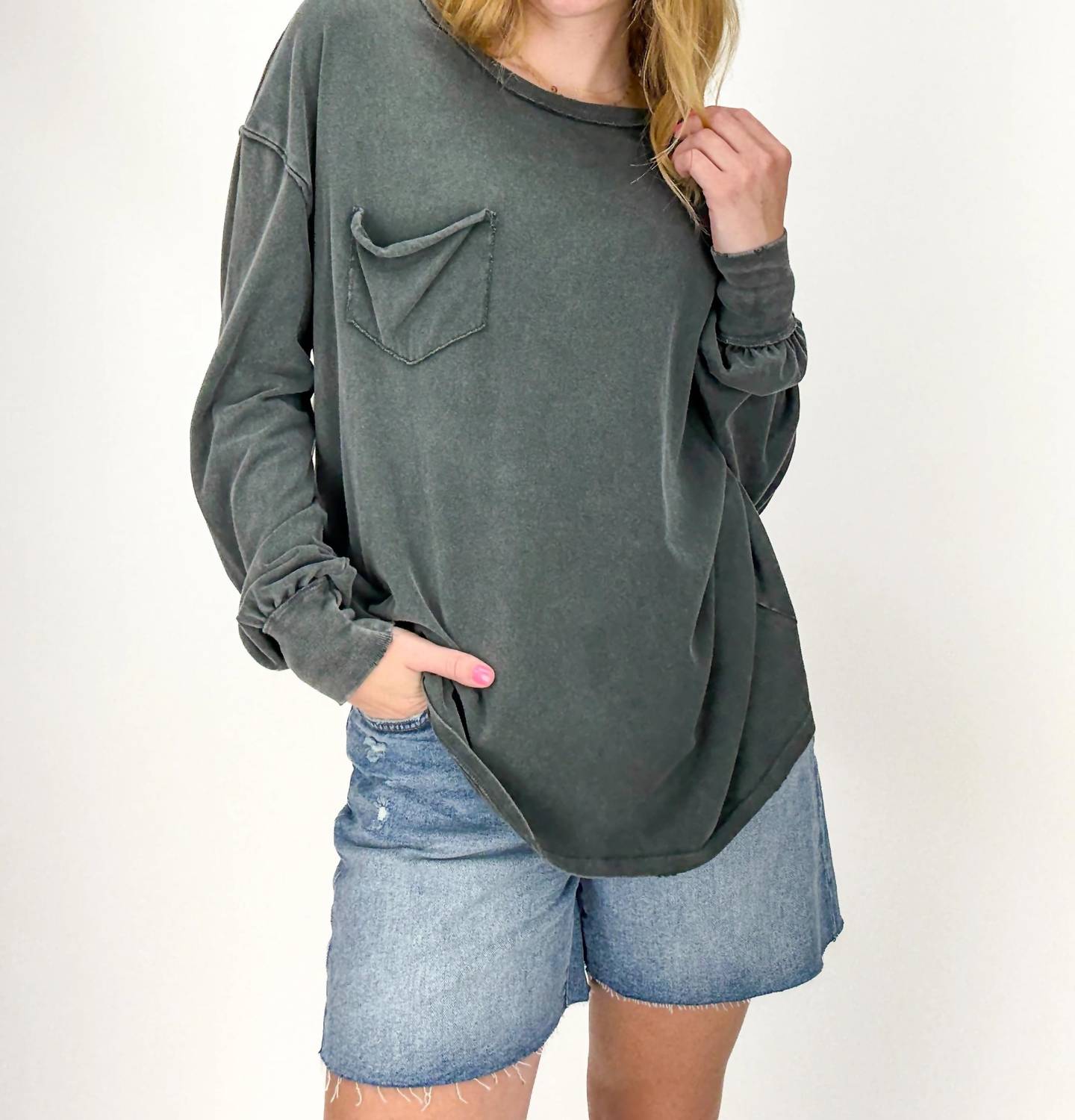 Free People - Fade Into You Long Sleeve Tee