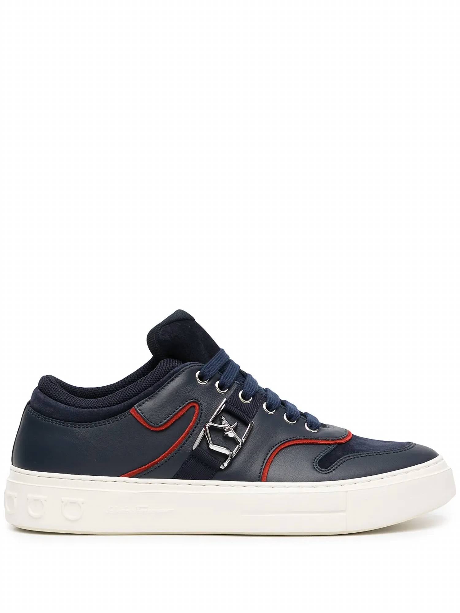 Salvatore Ferragamo - Men's Borg Logo Low-top Sneakers