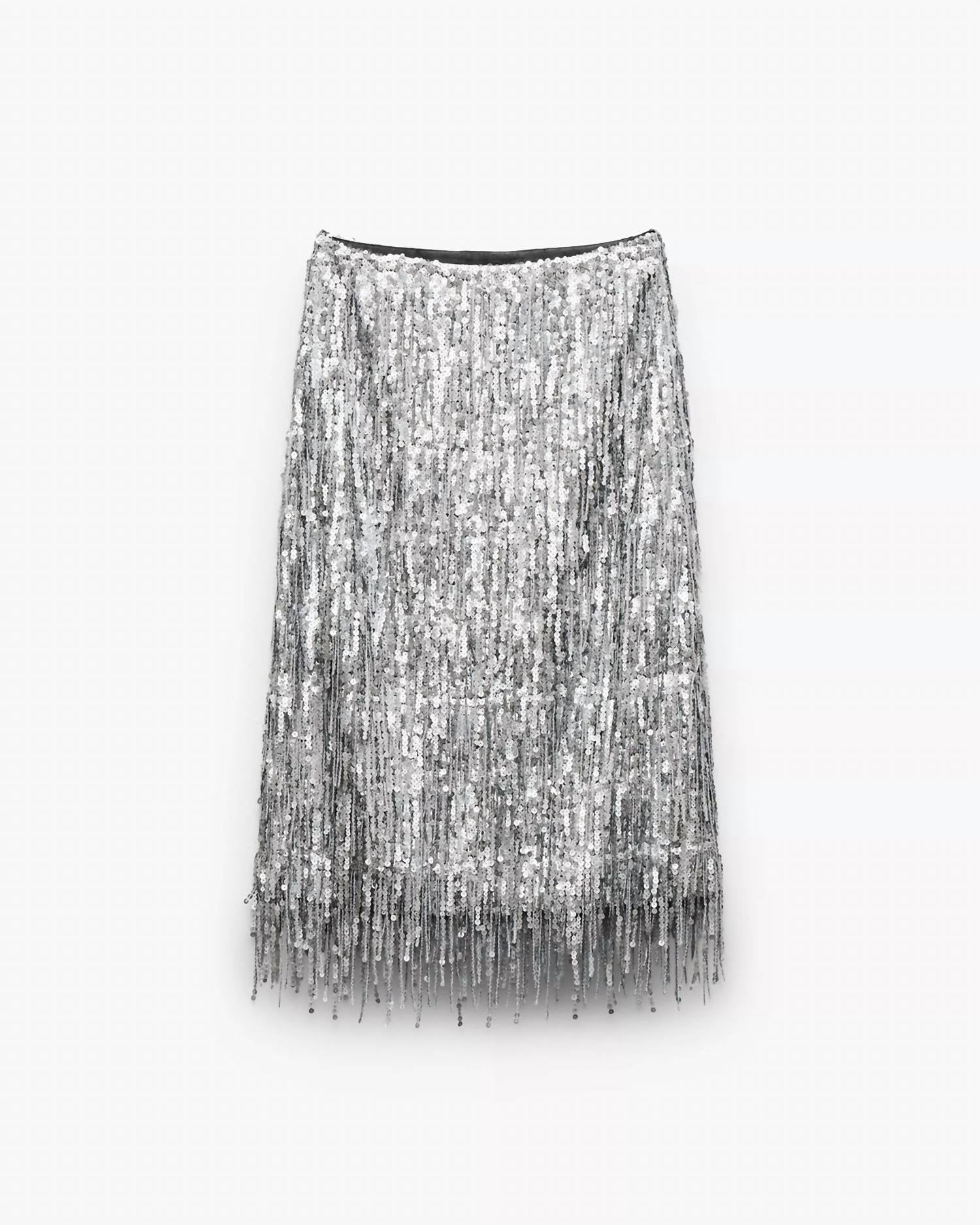 Rag & Bone Billie Sequin Midi Skirt in gunmetal - women's skirt - view 5