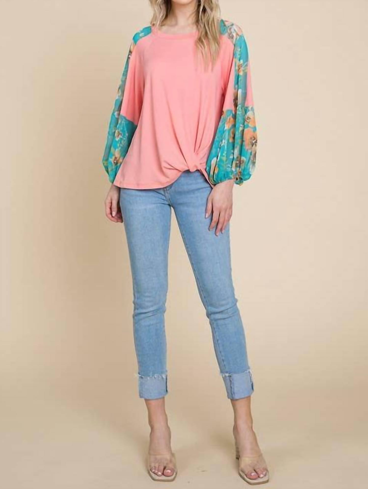 Emerald Collection - Blush Twist Fashion Top
