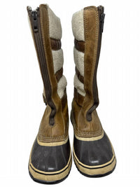 SOREL Women's Helen Of Tundra Leather Sherpa Tall Boots in flax sesame - women's shoe - view 4