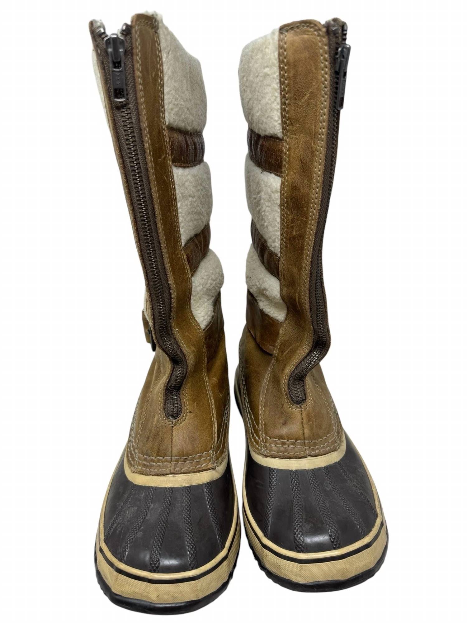 SOREL Women's Helen Of Tundra Leather Sherpa Tall Boots in flax sesame - women's shoe - view 4