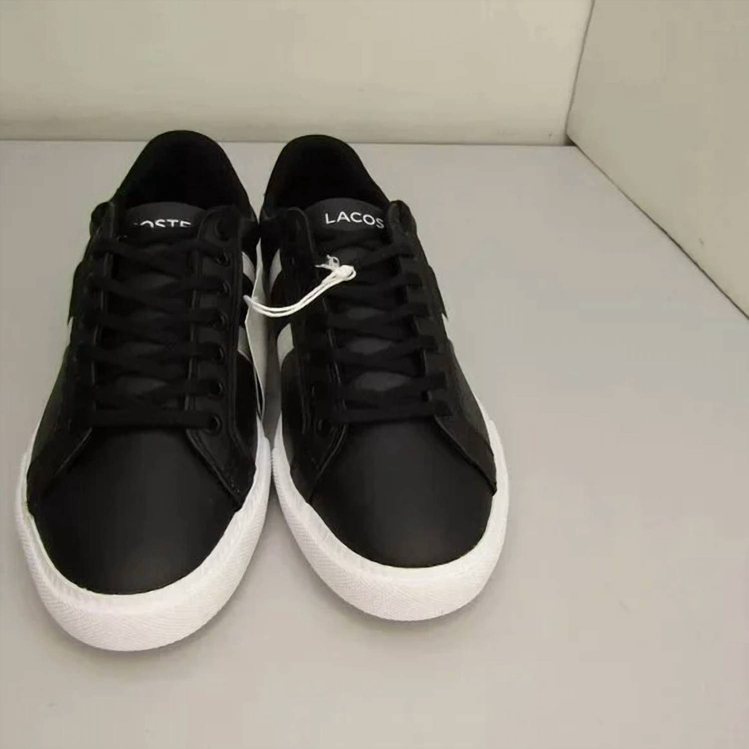 LACOSTE Women's Grad Vulc 120 Casual Flat Low-rise Sneakers in black white - women's sneaker - alternate view
