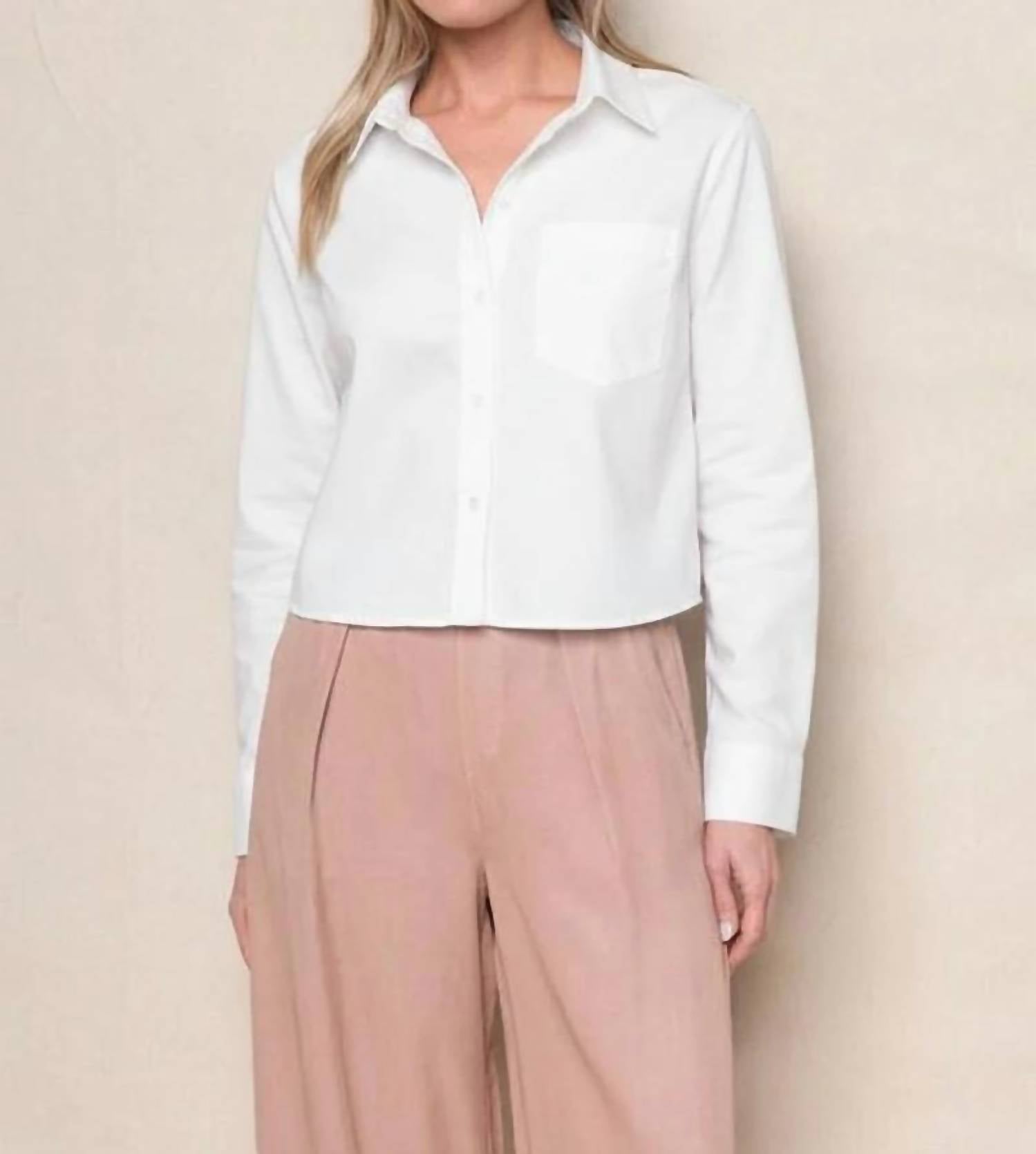 Stateside - oxford cropped shirt