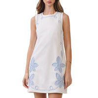 Tcec - Floral Appliqué Shift Mini Dress