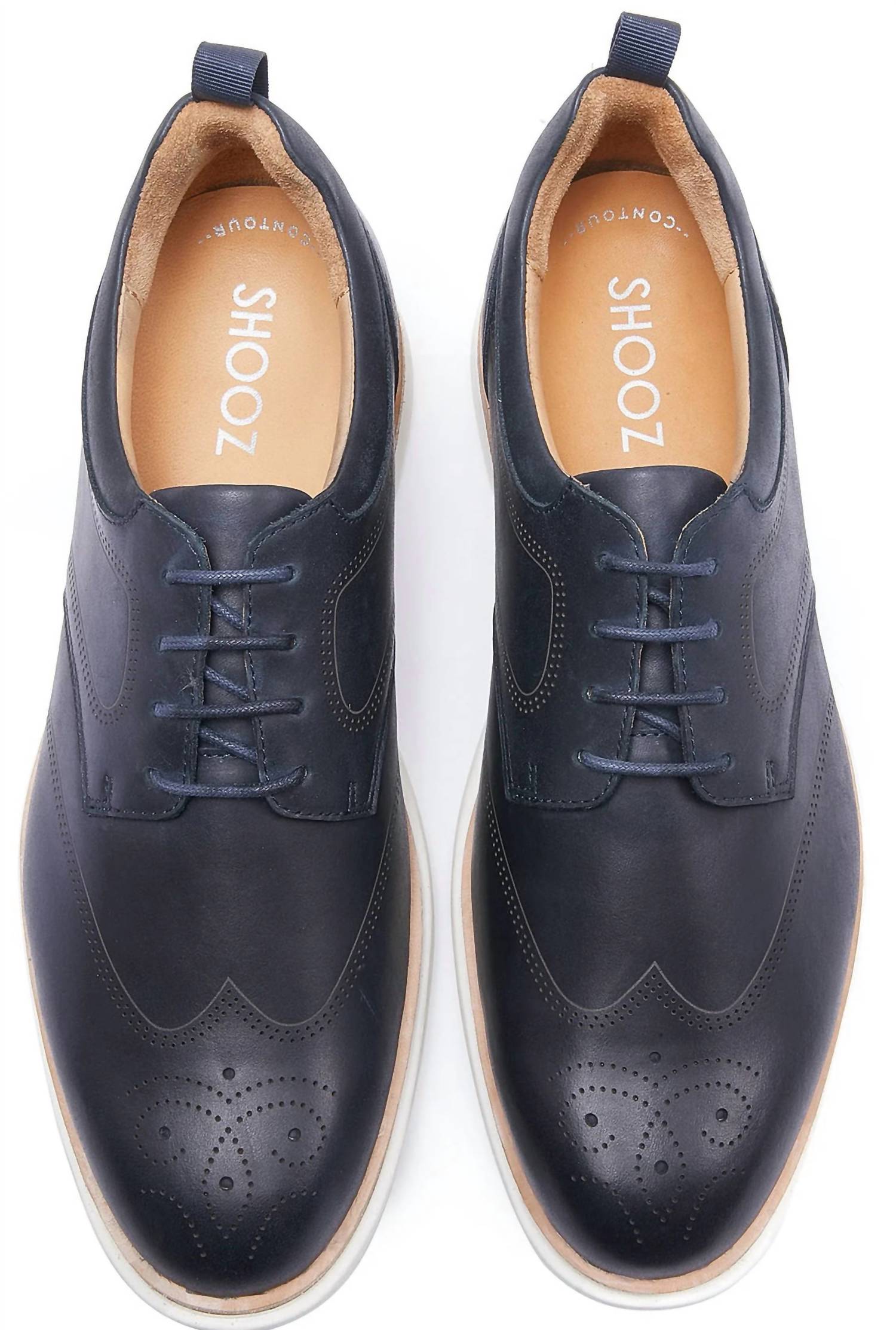 Shooz Wellness - Men's Marine Leather Oxford Brogue Shoes