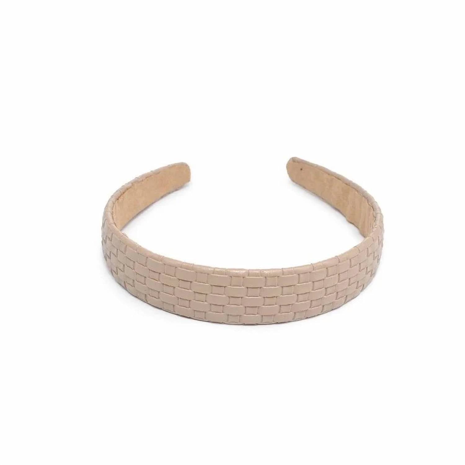Urban Expressions - Women's Embossed Woven Vegan Leather Headband