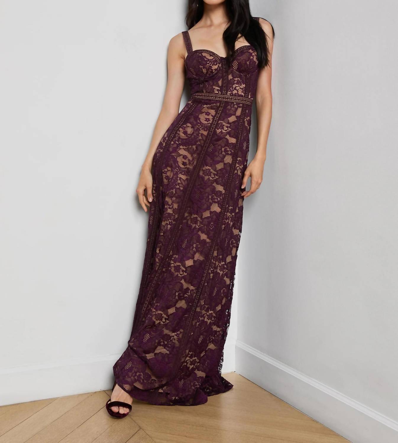 L'Agence - Laynie Lace Maxi Dress