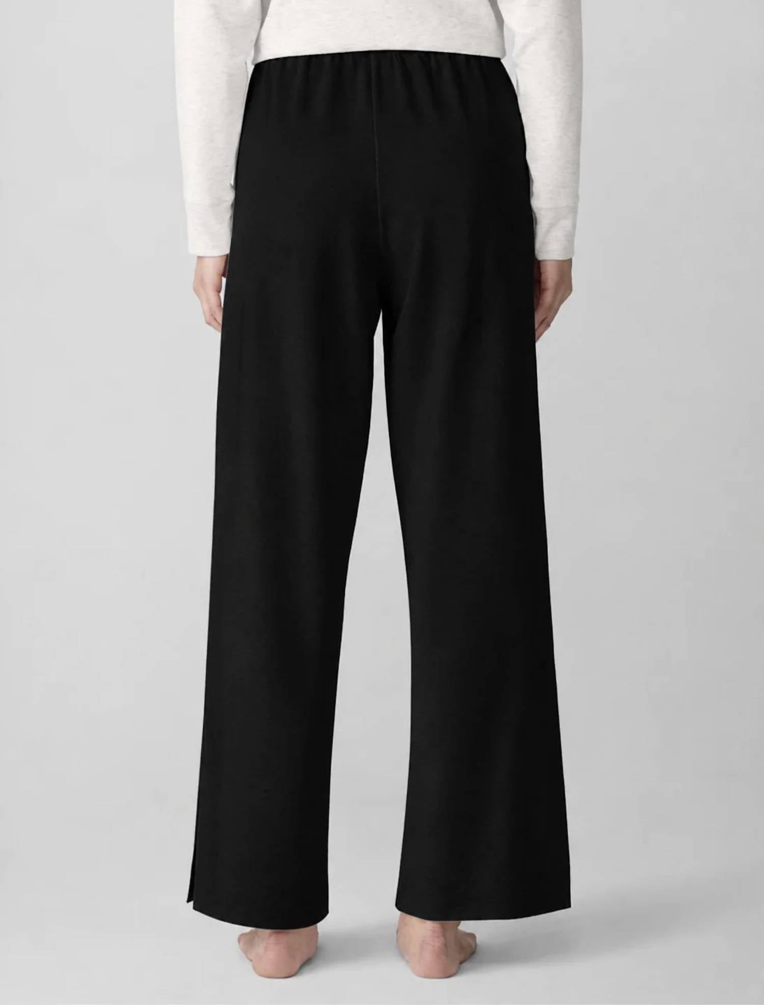 Eileen Fisher - Cozy Brushed Terry Hug Side-slit Pants - Plus