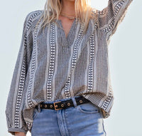 Dylan By True Grit - Bennet Stripe Blouse