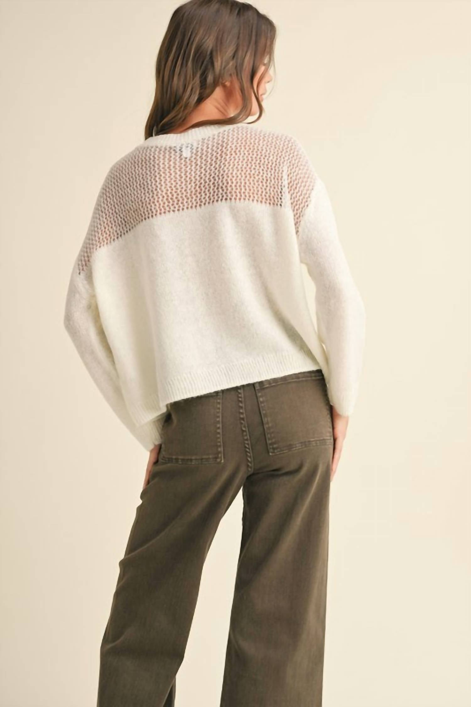 Miou Muse - Sheer Joy Sweater Top